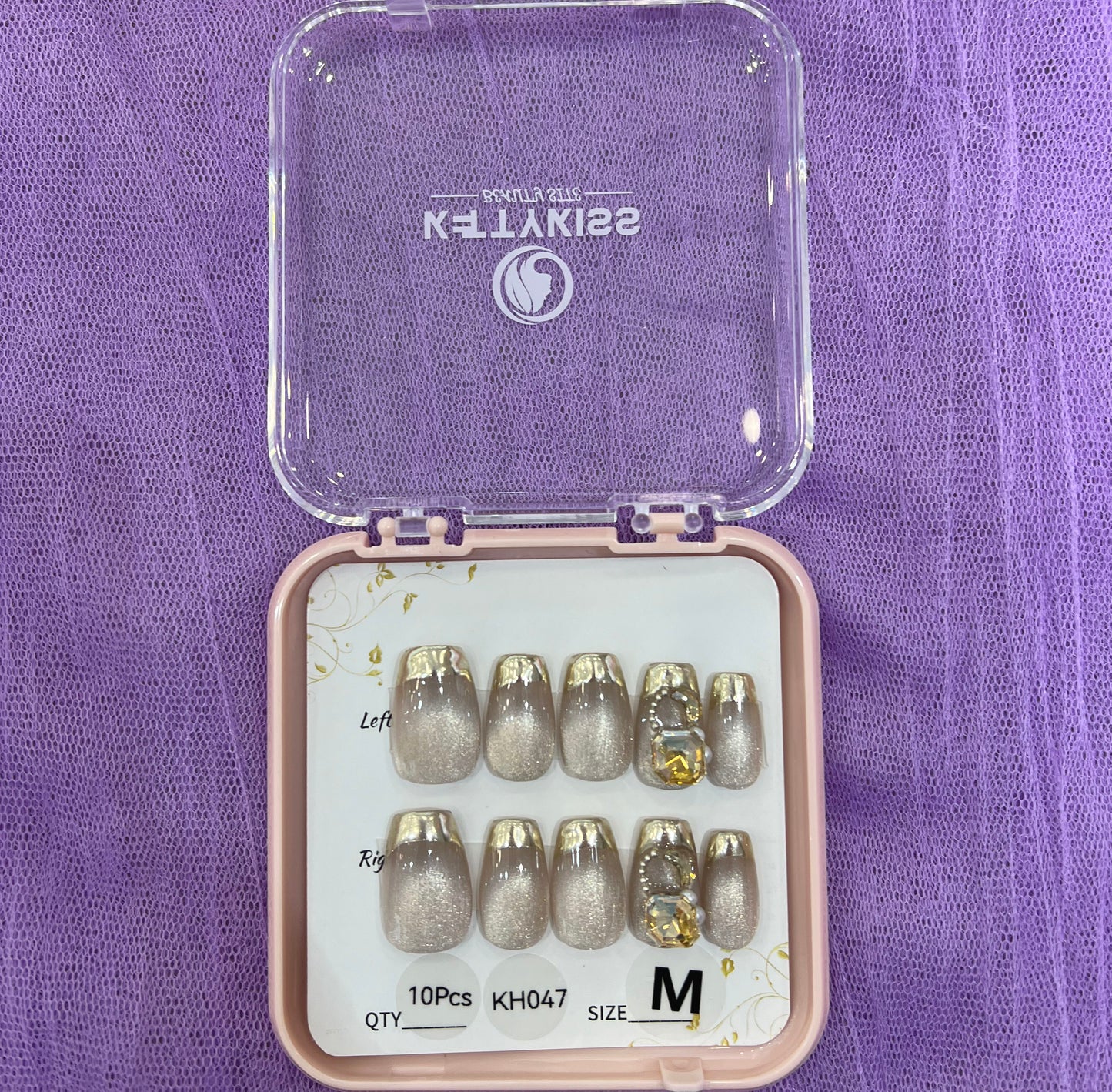 100% Handmade Kettykiss 10-Pcs KH001-030 Short Long Coffin Square