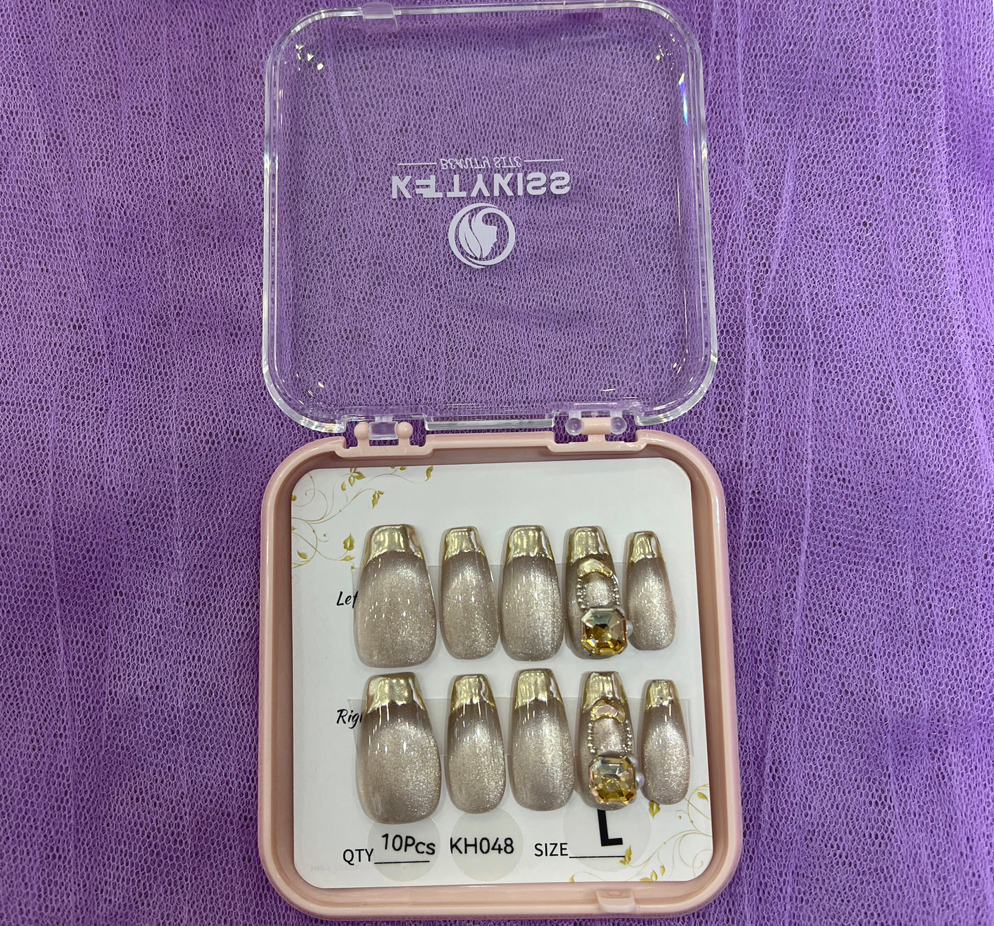 100% Handmade Kettykiss10-Pcs KH031-060 Long Coffin Square