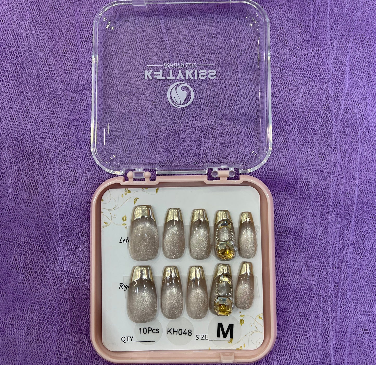 100% Handmade Kettykiss 10-Pcs KH001-030 Short Long Coffin Square