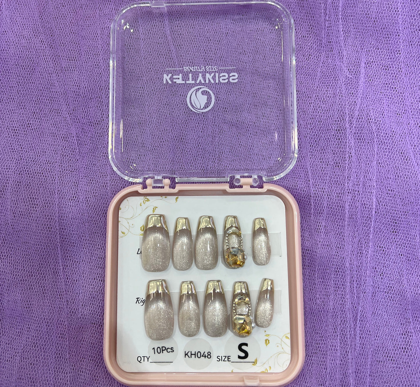 100% Handmade Kettykiss 10-Pcs KH001-030 Short Long Coffin Square