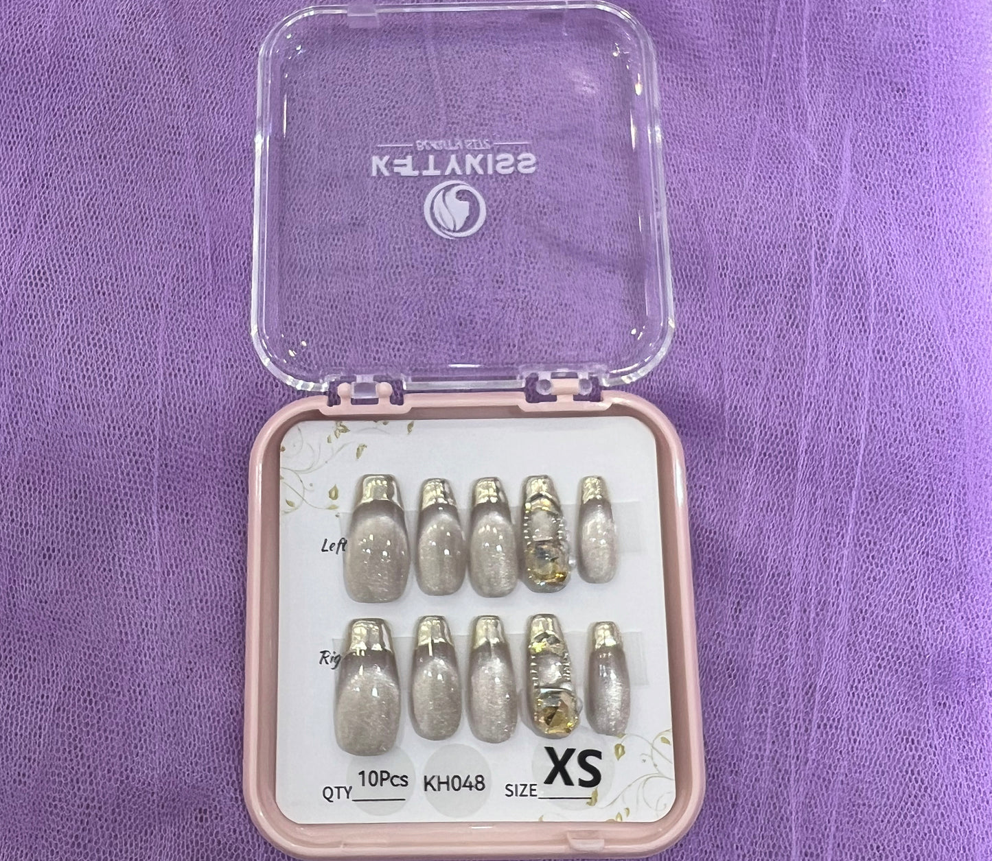 100% Handmade Kettykiss 10-Pcs KH001-030 Short Long Coffin Square