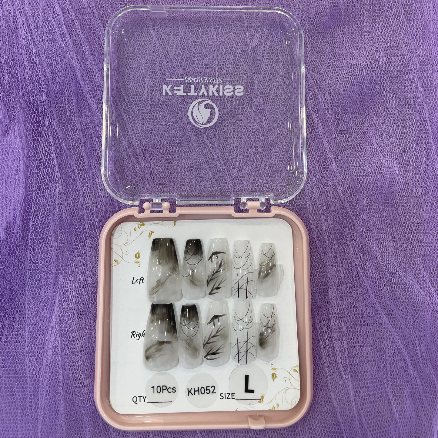 100% Handmade Kettykiss 10-Pcs KH001-030 Short Long Coffin Square