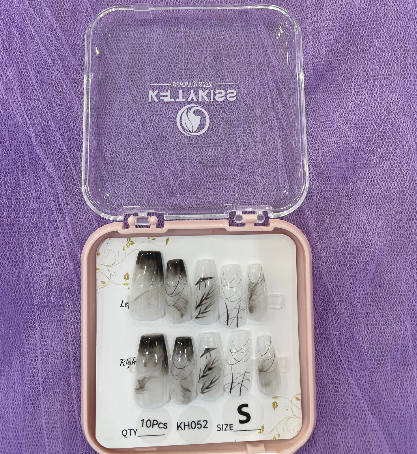 100% Handmade Kettykiss 10-Pcs KH001-030 Short Long Coffin Square