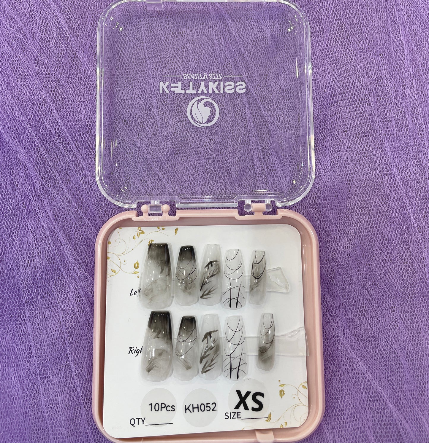 100% Handmade Kettykiss 10-Pcs KH001-030 Short Long Coffin Square