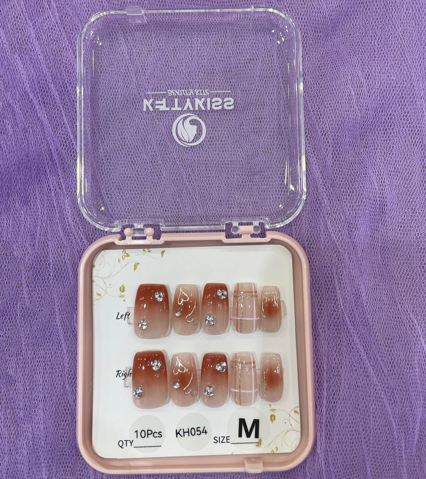 100% Handmade Kettykiss 10-Pcs KH001-030 Short Long Coffin Square