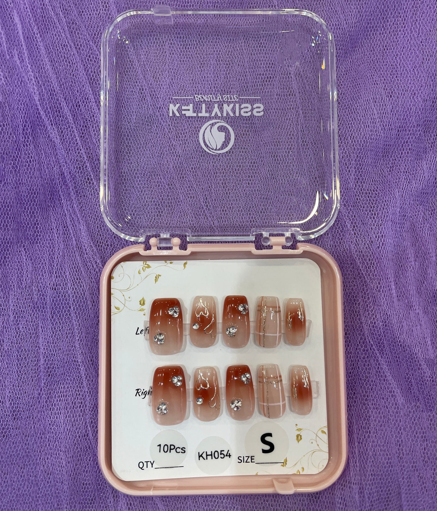 100% Handmade Kettykiss 10-Pcs KH001-030 Short Long Coffin Square