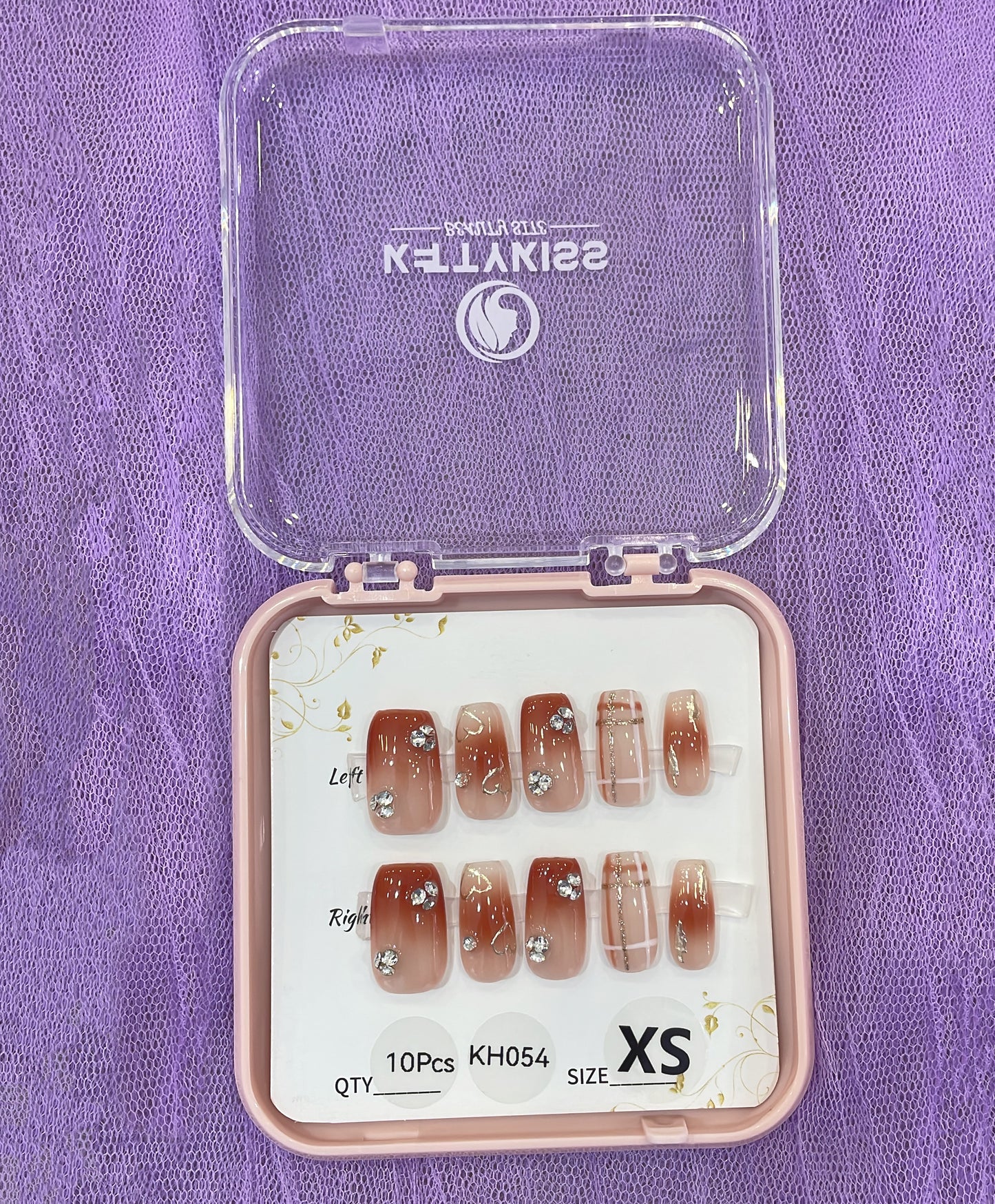 100% Handmade Kettykiss 10-Pcs KH001-030 Short Long Coffin Square