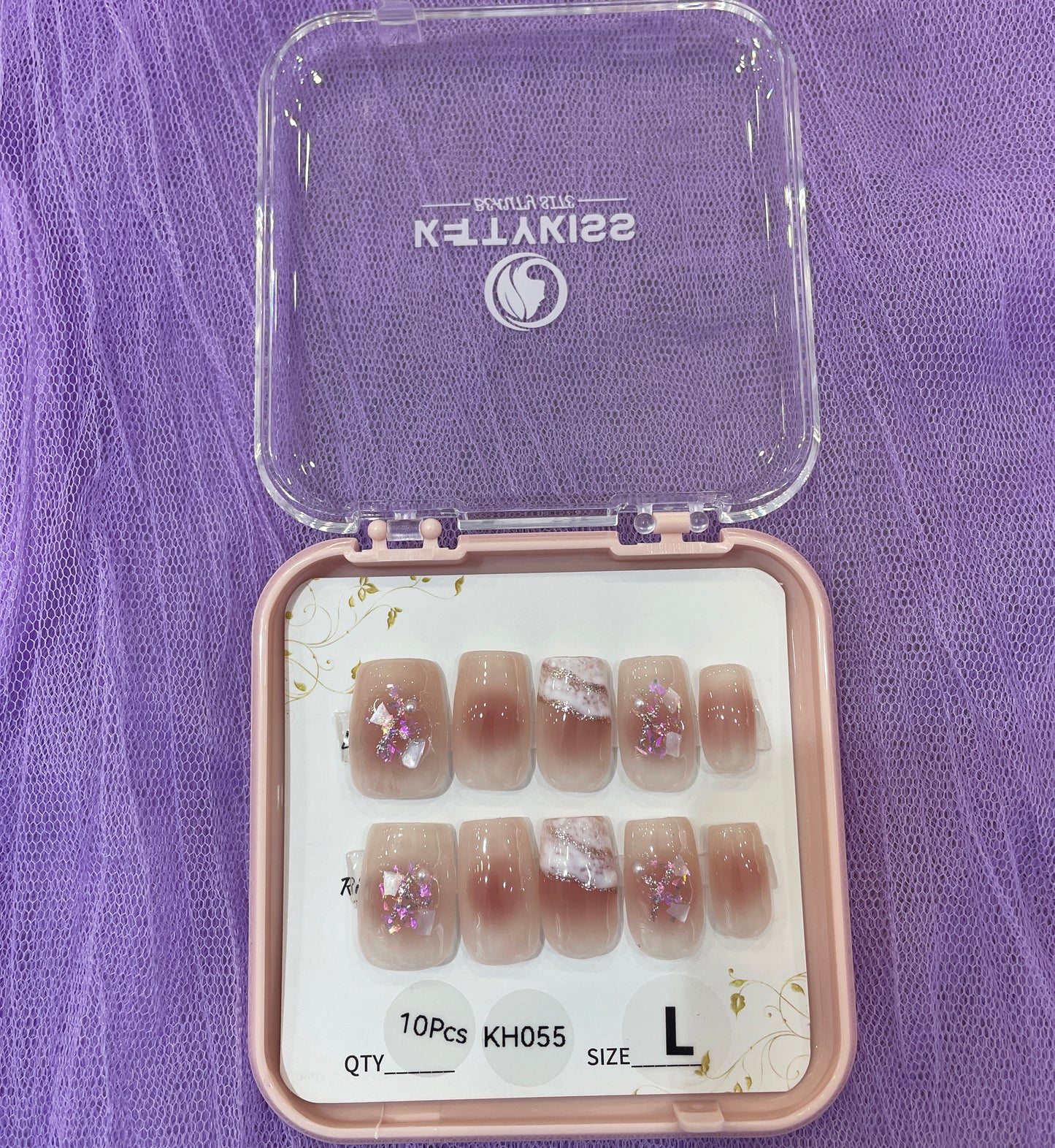 100% Handmade Kettykiss 10-Pcs KH001-030 Short Long Coffin Square