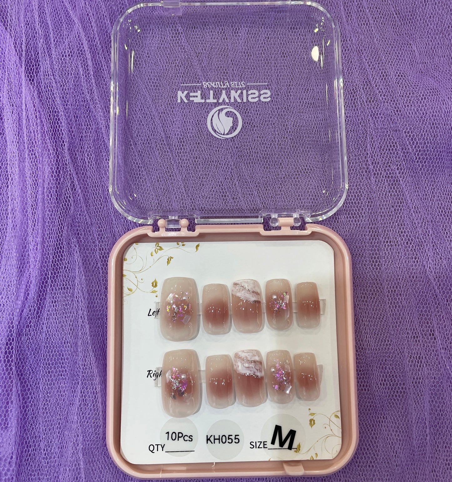 100% Handmade Kettykiss 10-Pcs KH001-030 Short Long Coffin Square