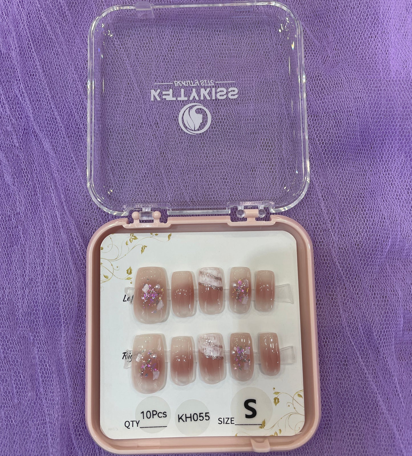 100% Handmade Kettykiss 10-Pcs KH001-030 Short Long Coffin Square