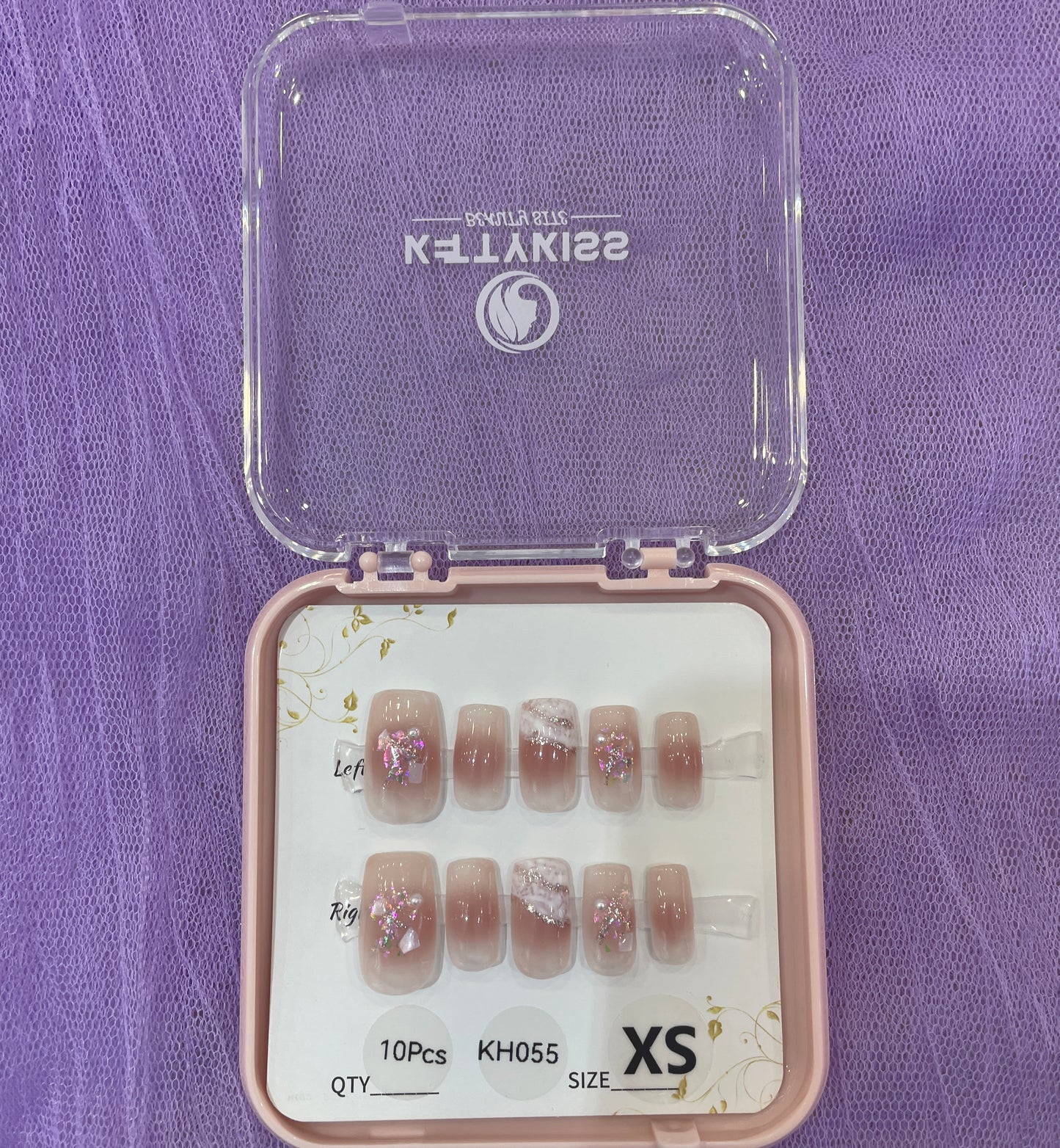 100% Handmade Kettykiss 10-Pcs KH001-030 Short Long Coffin Square