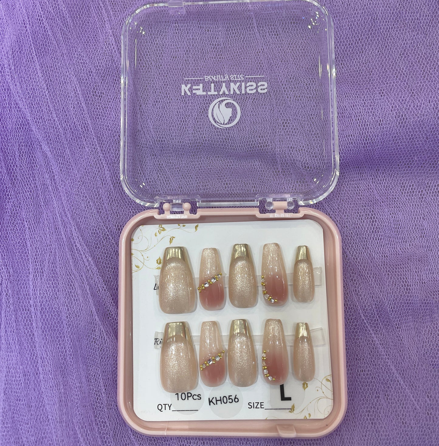 100% Handmade Kettykiss 10-Pcs KH001-030 Short Long Coffin Square