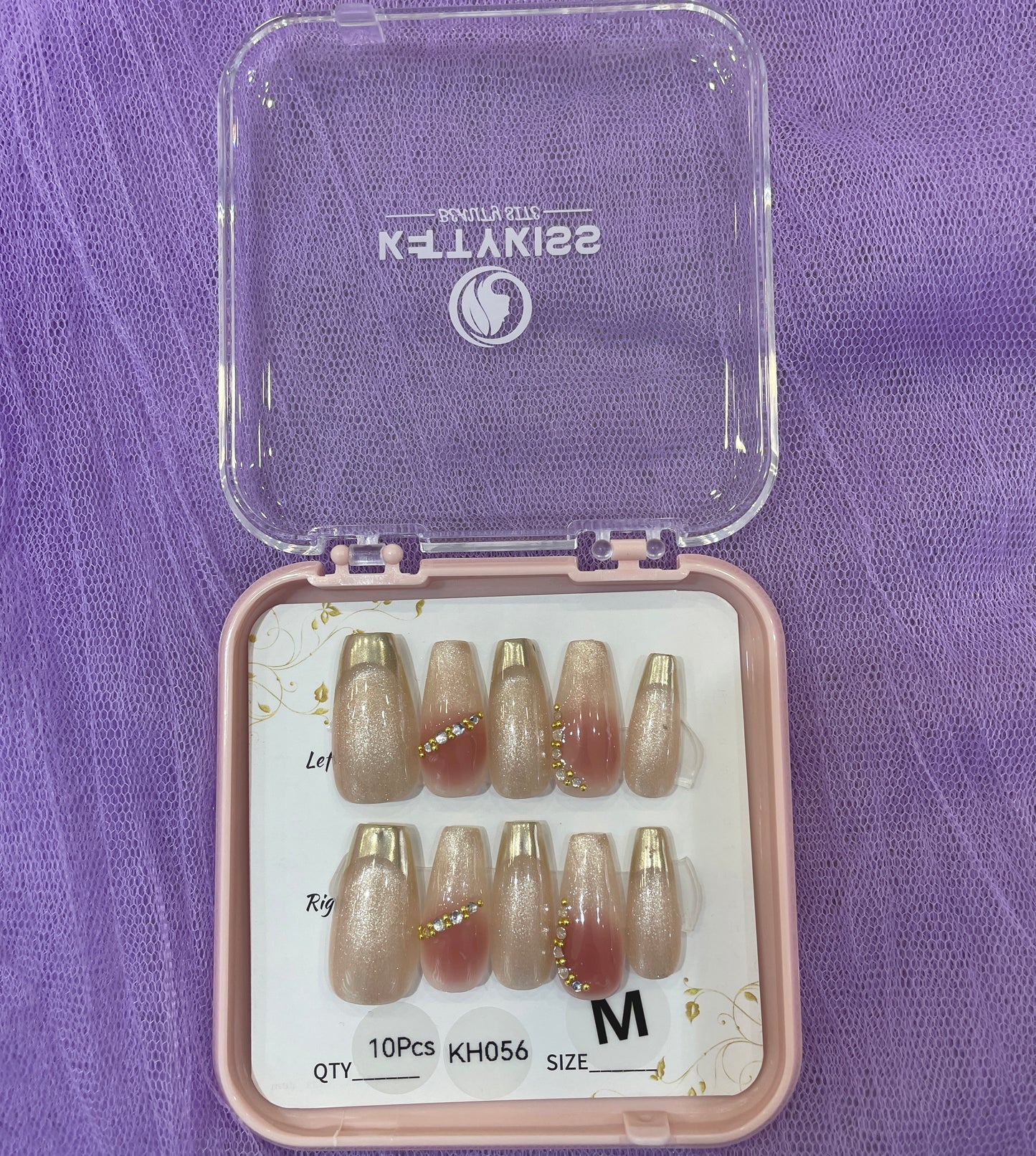 100% Handmade Kettykiss 10-Pcs KH001-030 Short Long Coffin Square