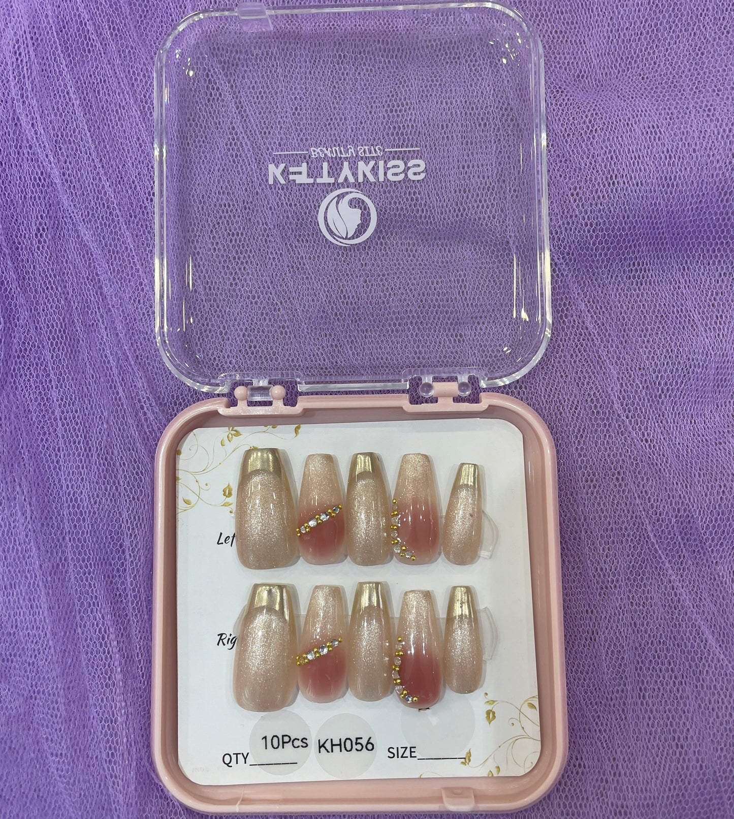 100% Handmade Kettykiss10-Pcs KH031-060 Long Coffin Square