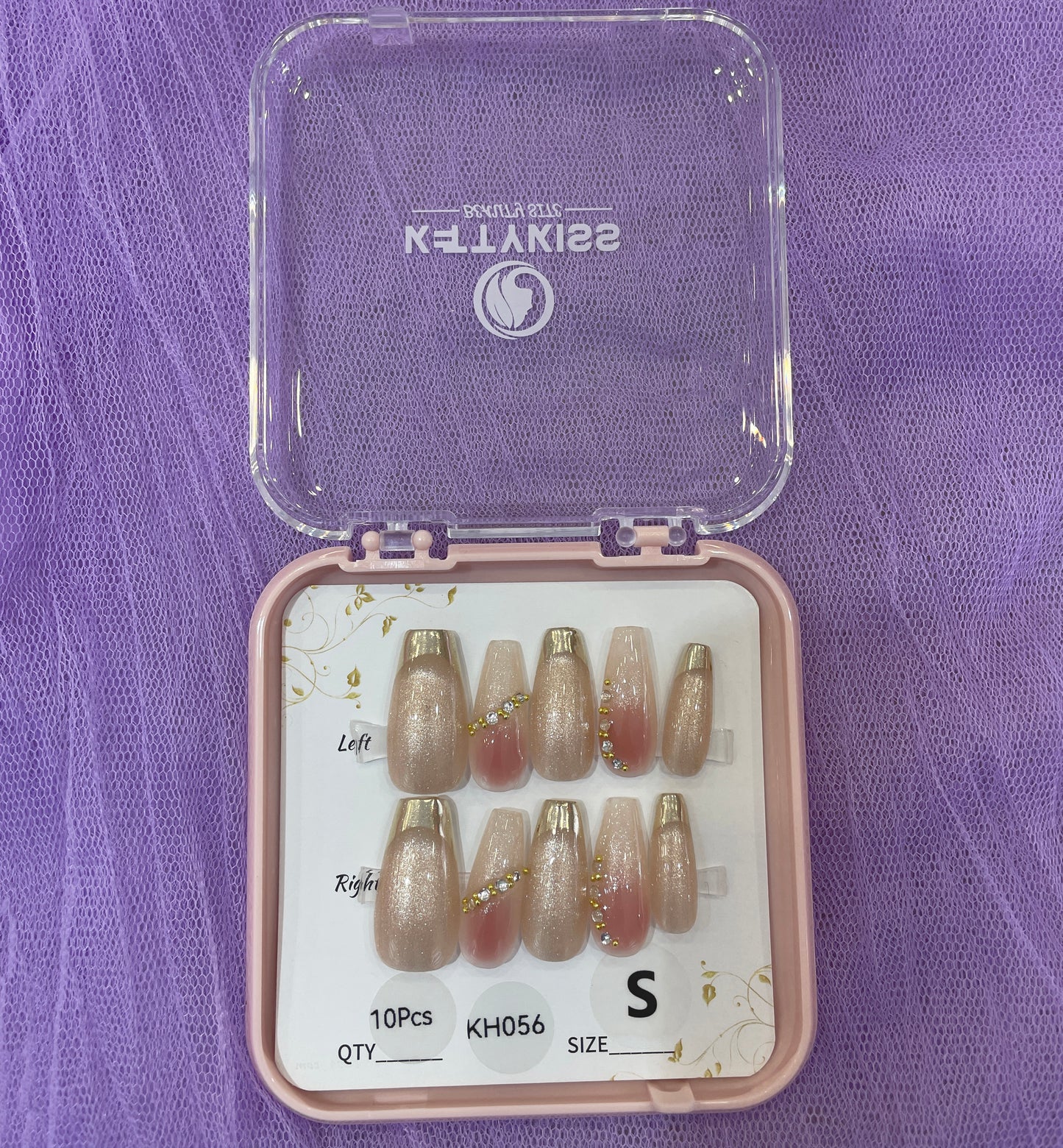 100% Handmade Kettykiss 10-Pcs KH001-030 Short Long Coffin Square