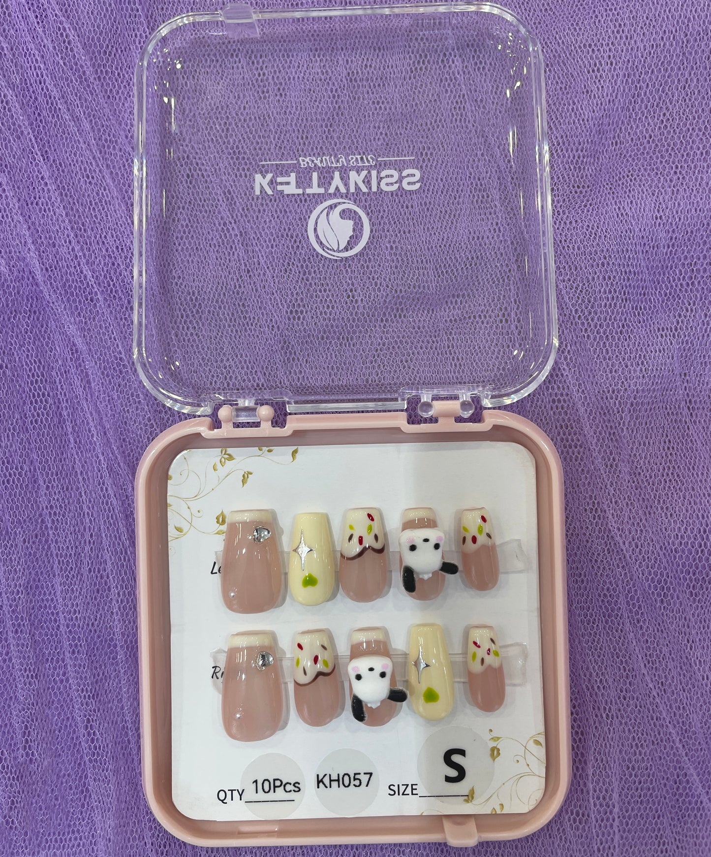 100% Handmade Kettykiss10-Pcs KH031-060 Long Coffin Square