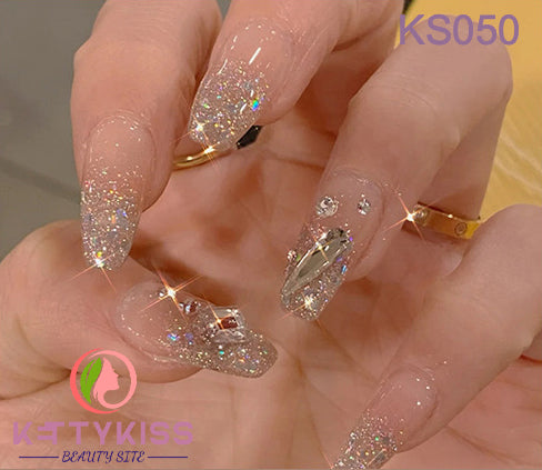 BUY 3 GET 1 FREE Kettykiss 24 Pcs KS003-417 Long Coffin Diamond