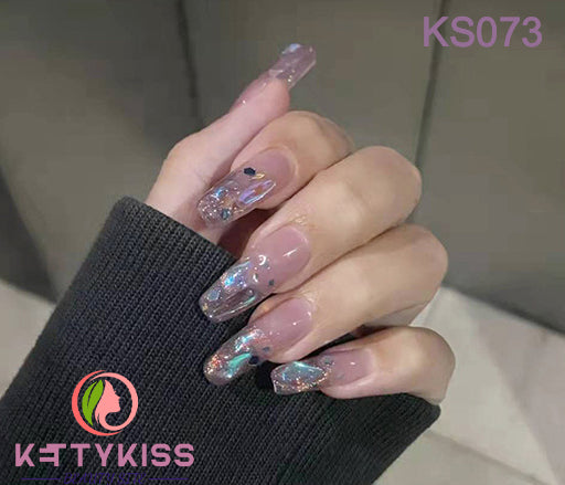 BUY 3 GET 1 FREE Kettykiss 24 Pcs KS003-417 Long Coffin Diamond