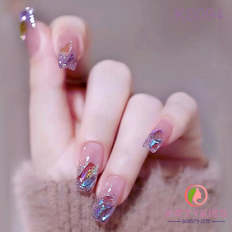 BUY 3 GET 1 FREE Kettykiss 24 Pcs KS003-417 Long Coffin Diamond