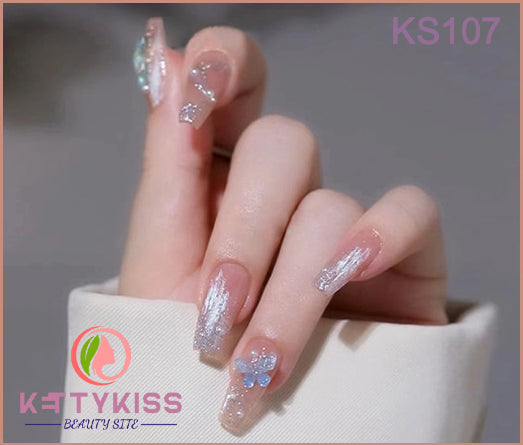 BUY 3 GET 1 FREE Kettykiss 24 Pcs KS003-417 Long Coffin Diamond