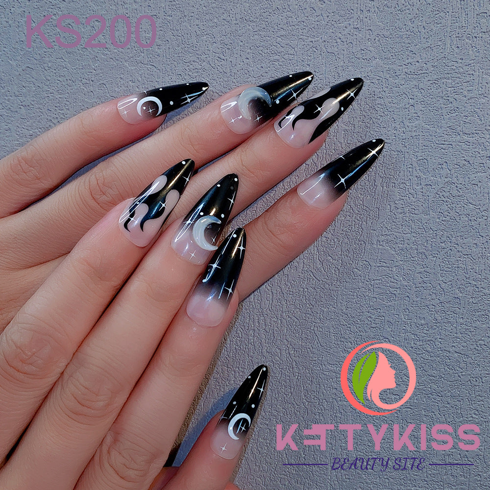 BUY 3 GET 1 FREE Kettykiss 24 Pcs KS010-289 Long Spooky & Stylish Halloween Nails