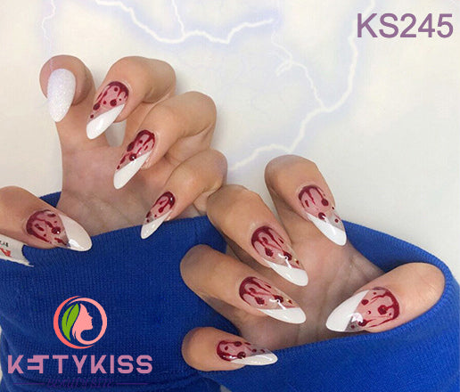 BUY 3 GET 1 FREE Kettykiss 24 Pcs KS010-289 Long Spooky & Stylish Halloween Nails