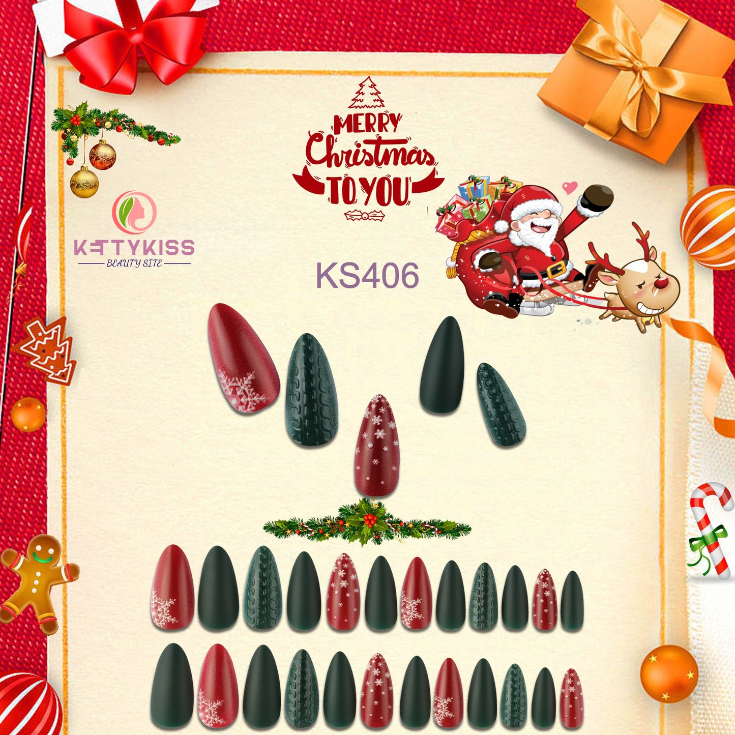 BUY 3 GET 1 FREE Kettykiss 24 Pcs Christmas Glam Unveiled