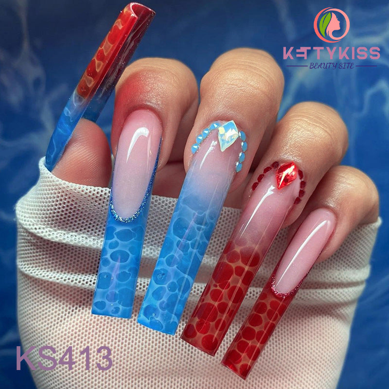 BUY 3 GET 1 FREE Kettykiss 24 Pcs Extra Long KS413-470 Square Coffin
