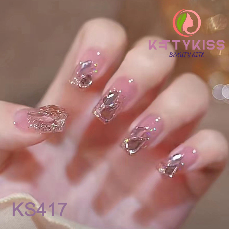 BUY 3 GET 1 FREE Kettykiss 24 Pcs KS003-417 Long Coffin Diamond