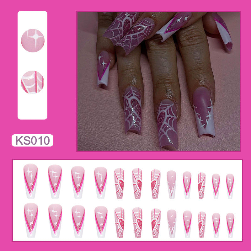 BUY 3 GET 1 FREE Kettykiss 24 Pcs KS010-289 Long Spooky & Stylish Halloween Nails