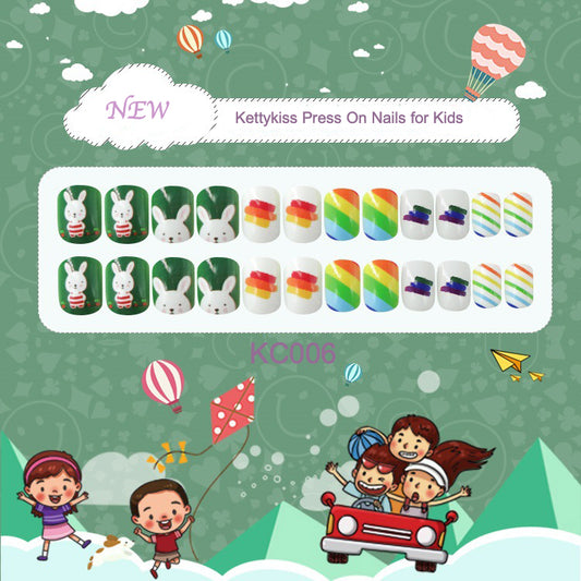 BUY 3 GET 1 FREE Kettykiss Press On Nails For Kids Children