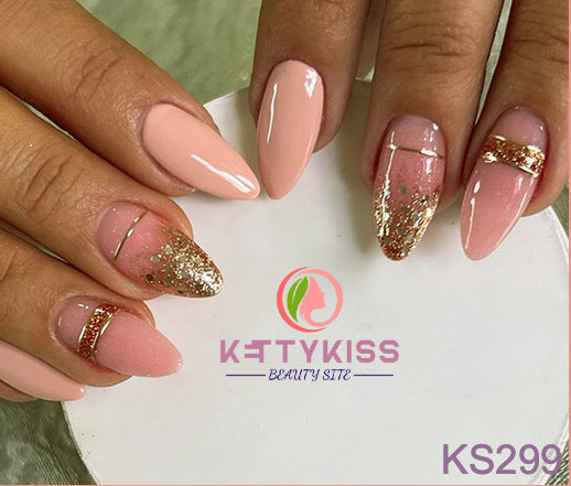 Kettykiss Press On Nails 24 Pcs KS552 Long Coffin Line Pearl Bow –  Kettykiss Nails