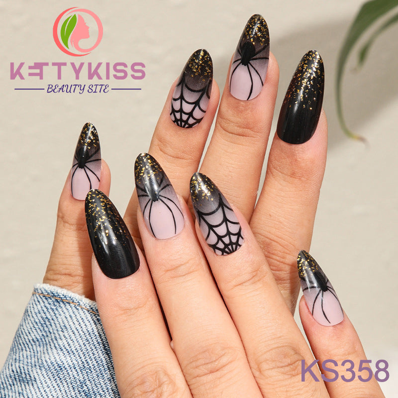 BUY 3 GET 1 FREE Kettykiss 24 Pcs KS301-428 Long Spooky & Stylish Halloween Nails