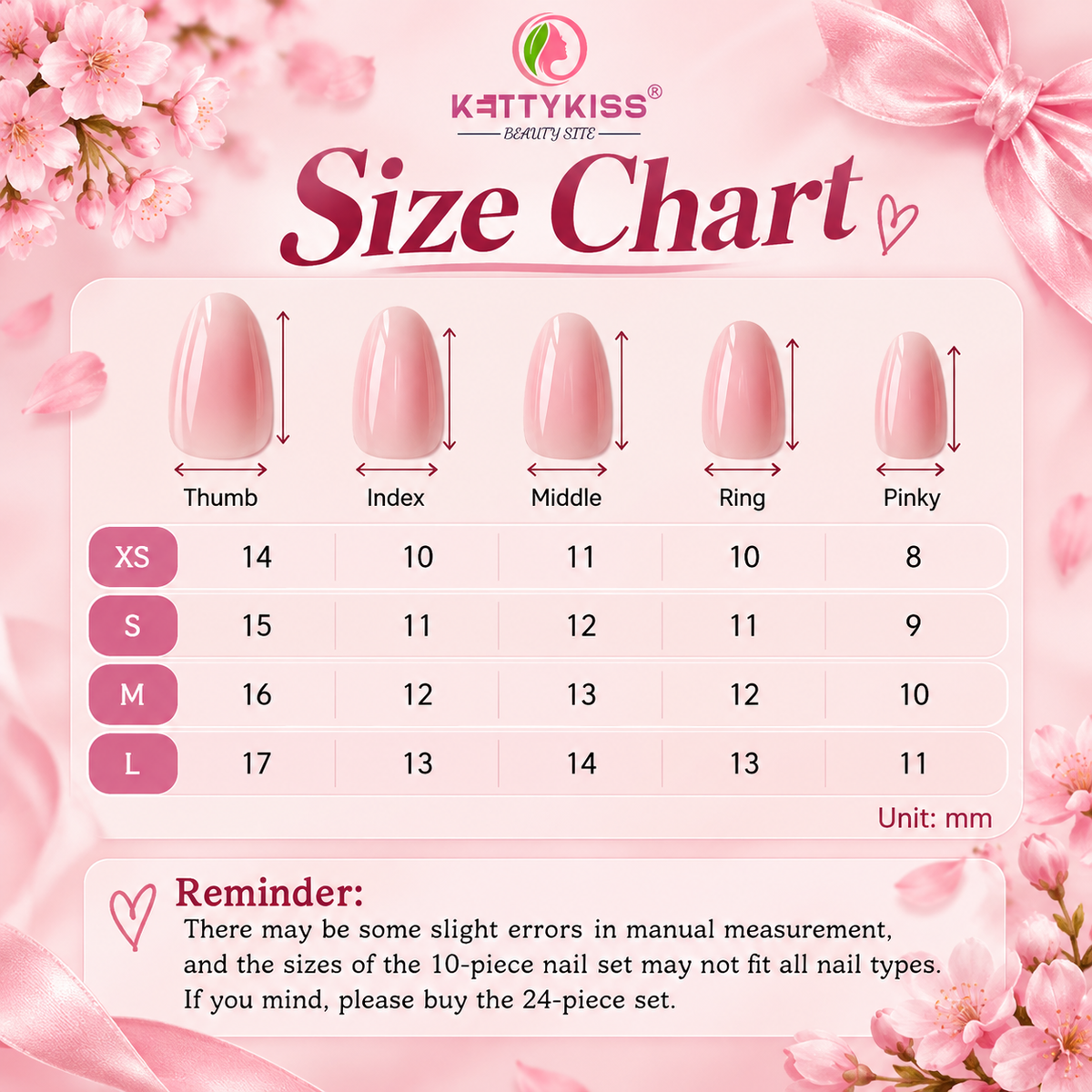 Seoul Glass Pink Aurora & Silver Details Press-On Nails Almond Nails  Handmade Reusable Kettykiss Nails